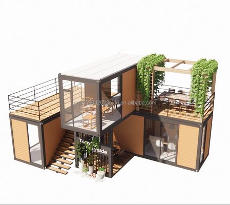 Modular Prefabricated Houses Made of Galvanized Steel Square Tubes for Office and Apartment