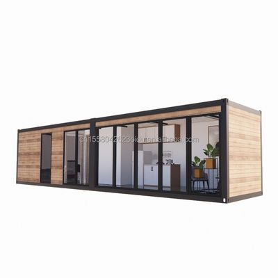 Prefabricated Wooden Luxury Tiny Living Portable Prefab Container Home Houses with Bedroom Bathroom Kitchen Living Room
