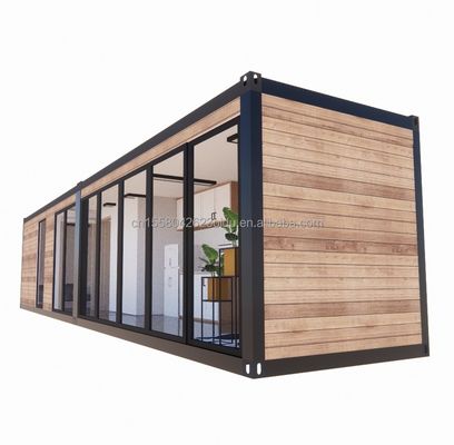 Prefabricated Wooden Luxury Tiny Living Portable Prefab Container Home Houses with Bedroom Bathroom Kitchen Living Room