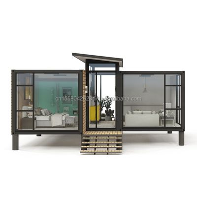 Modern Design Garden Container Steel Structure Wooden House Family Housing Window Aluminum Alloy Windows
