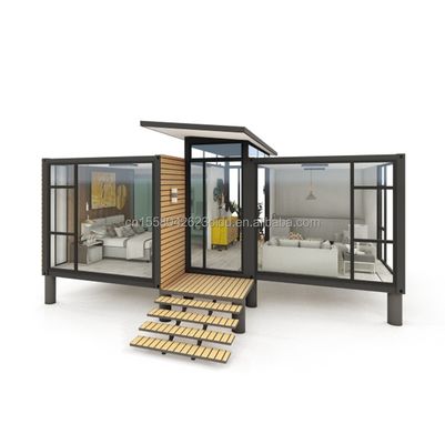 Modern Design Garden Container Steel Structure Wooden House Family Housing Window Aluminum Alloy Windows