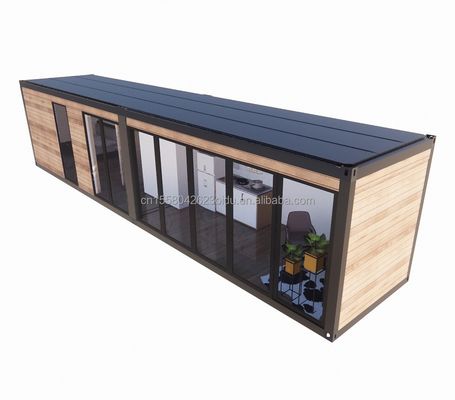 Prefabricated Wooden Luxury Tiny Living Portable Prefab Container Home Houses with Bedroom Bathroom Kitchen Living Room