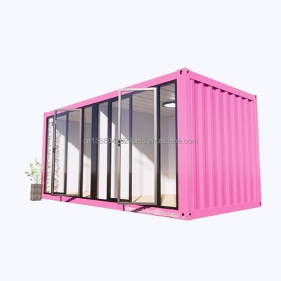 Aluminum Alloy Windows and 50/75/100mm Wave Sandwich Panel 20ft Prefab Container Clothing Store Container Kiosk Mobile Shop
