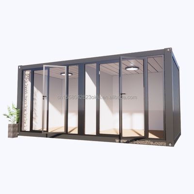 Aluminum Alloy Windows and 50/75/100mm Wave Sandwich Panel 20ft Prefab Container Clothing Store Container Kiosk Mobile Shop