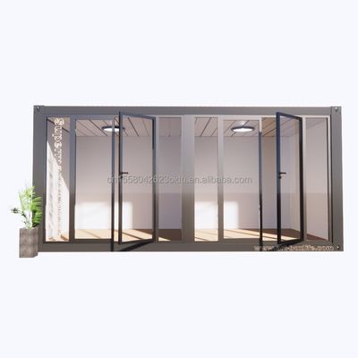 Aluminum Alloy Windows and 50/75/100mm Wave Sandwich Panel 20ft Prefab Container Clothing Store Container Kiosk Mobile Shop