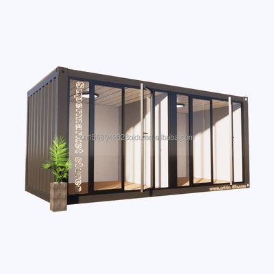 Aluminum Alloy Windows and 50/75/100mm Wave Sandwich Panel 20ft Prefab Container Clothing Store Container Kiosk Mobile Shop