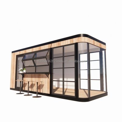 Galvanized Steel Square Tubes Structure 20FT Container Coffee Bar Mobile Sunlight House Outdoor Bar with Customized Color