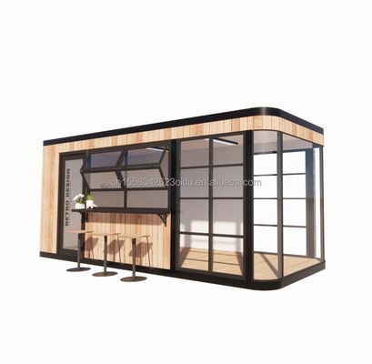 Galvanized Steel Square Tubes Structure 20FT Container Coffee Bar Mobile Sunlight House Outdoor Bar with Customized Color