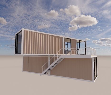 20ft or 40ft Luxury Design Two Layers Apartment Fabricated Living Portable Container House with Aluminum Alloy Windows