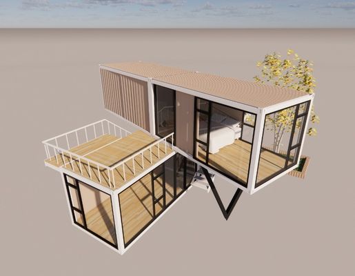 20ft or 40ft Luxury Design Two Layers Apartment Fabricated Living Portable Container House with Aluminum Alloy Windows