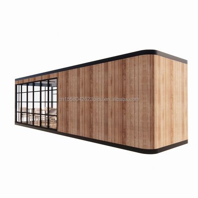 Hotel and Park EU Container Coffee Bar Mobile Wooden Steel Structure Sunlight House Outdoor Bar