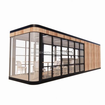 Hotel and Park EU Container Coffee Bar Mobile Wooden Steel Structure Sunlight House Outdoor Bar