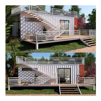 Galvanized Steel Bending Prefab Container House with Detachable Bathroom and Design