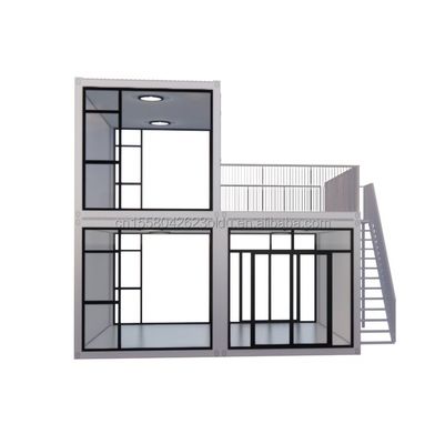 Temporary Office Hotel Shop Wooden Houses with 50/75/100mm Wave Sandwich Panel Wall Modern 20ft Quick Assembly Container