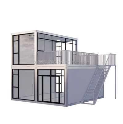 Temporary Office Hotel Shop Wooden Houses with 50/75/100mm Wave Sandwich Panel Wall Modern 20ft Quick Assembly Container