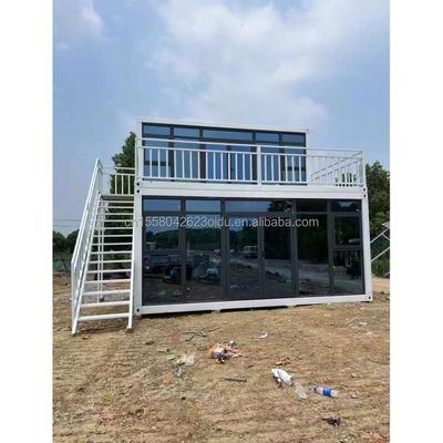 Temporary Office Hotel Shop Wooden Houses with 50/75/100mm Wave Sandwich Panel Wall Modern 20ft Quick Assembly Container