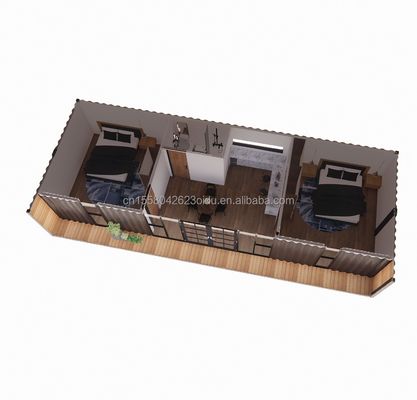Main Structure Galvanized Steel Square Tubes Luxury 2 Bedrooms Flat Container Module for Convenient House in 20ft or 40ft