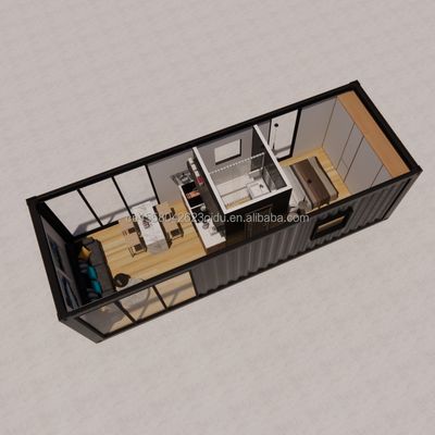 Wall 50/75/100mm Wave Sandwich Panel 20ft Beautiful Prefab Container Homes with Galvanized Steel