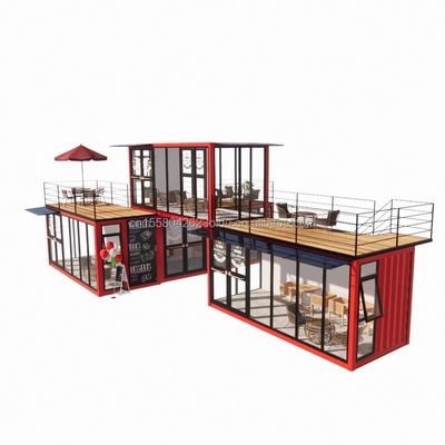 50/75/100mm Wave Sandwich Panel Wall Modular Mobile Store for Container Dessert Shop Street Prefab Coffee Kiosk Booth Design