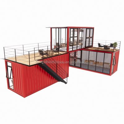 50/75/100mm Wave Sandwich Panel Wall Modular Mobile Store for Container Dessert Shop Street Prefab Coffee Kiosk Booth Design