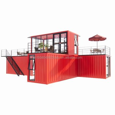 50/75/100mm Wave Sandwich Panel Wall Modular Mobile Store for Container Dessert Shop Street Prefab Coffee Kiosk Booth Design
