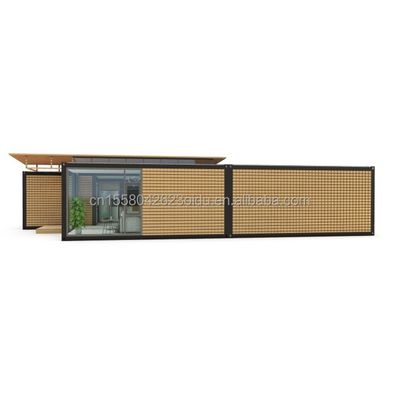 Steel Frame Galvanized Steel Bending 180g 20ft 40ft Prefab Home with Modern Container Design and Wave Sandwich Panel Walls