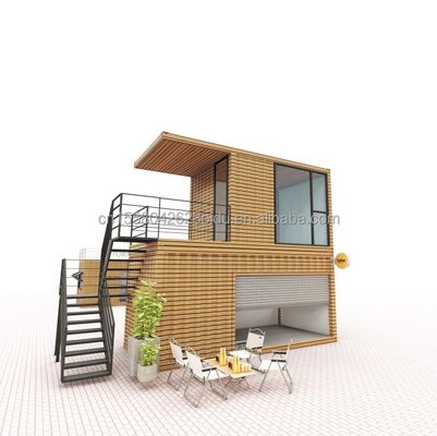 Modern Design Wooden Flat Pack Tiny Container House with 50/75/100mm Wave Sandwich Panel Wall and Multiple Usage Options