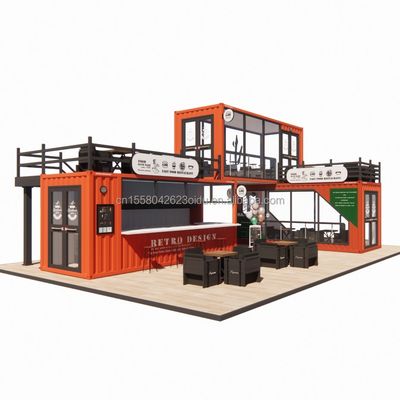 20ft Prefabricated Customized Mobile Coffee Shop Container Bar in with Customized Color and Galvanized Steel Bending
