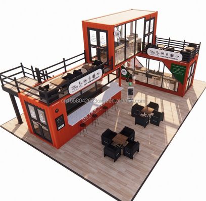 20ft Prefabricated Customized Mobile Coffee Shop Container Bar in with Customized Color and Galvanized Steel Bending