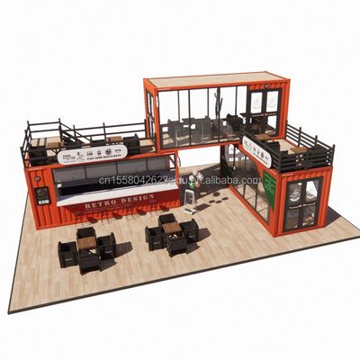 20ft Prefabricated Customized Mobile Coffee Shop Container Bar in with Customized Color and Galvanized Steel Bending