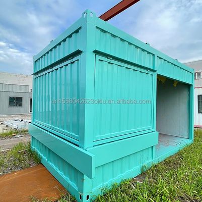 Galvanized Steel Square Tubes Main Structure and Aluminum Alloy Windows for Container Store Prefabricated Building Frame