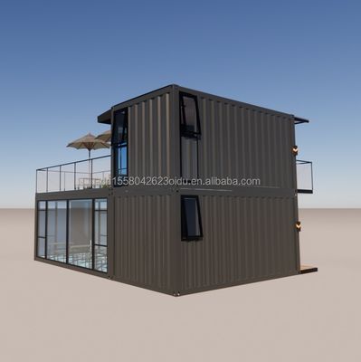 Galvanized Steel Bending Container Coffee Shop Store 40ft Prefabricated House Building Design for Steel Frame Hotel