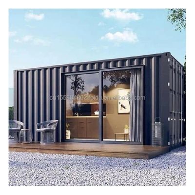 Customized Color 20ft Prefabricated Container House with Kitchen and One Bedroom for Hotel Aluminum Alloy Windows