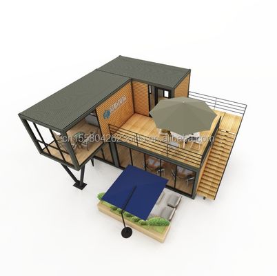 Galvanized Steel Square Tubes Structure Shipping Container Bar with Window Aluminum Alloy Windows