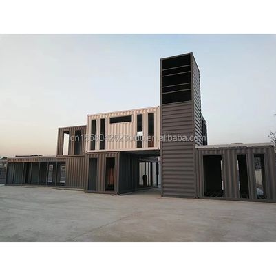 Prefabricated Steel Structure Container Restaurant Kitchen Bedroom with Aluminum Alloy Windows and Large Window Design