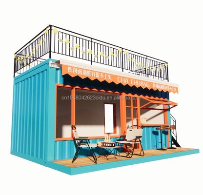 20ft Two-Layer Flat Packaging Container Steel Frame Garage Retail Store Modern Design and Galvanized Steel Bending 180g
