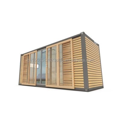 Hotel Accommodation 20ft Prefabricated Container Office House with Wooden Sliding Door and Aluminum Alloy Windows