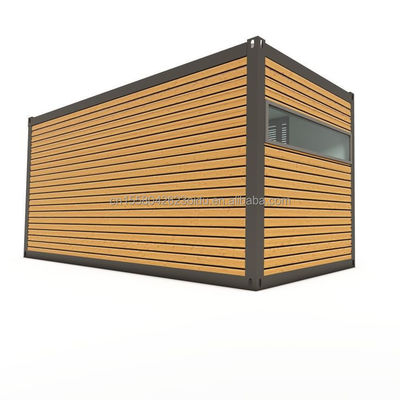 Hotel Accommodation 20ft Prefabricated Container Office House with Wooden Sliding Door and Aluminum Alloy Windows