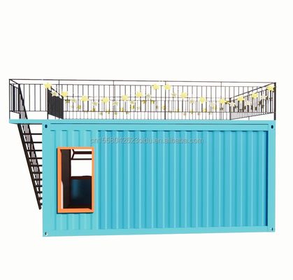 20ft Two-Layer Flat Packaging Container Steel Frame Garage Retail Store Modern Design and Galvanized Steel Bending 180g