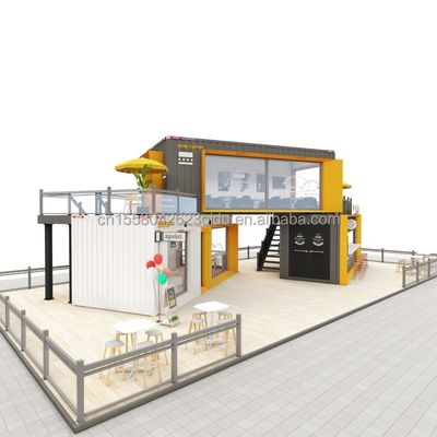 Aluminum Alloy Windows 20ft 40ft Prefab Mobile Shipping Bar Coffee Shops Restaurant Container Modular House Home
