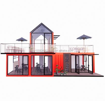 Bathroom and Galvanized Steel Square Tubes Main Structure in 20ft Light Steel Structure Container Room for Restaurant
