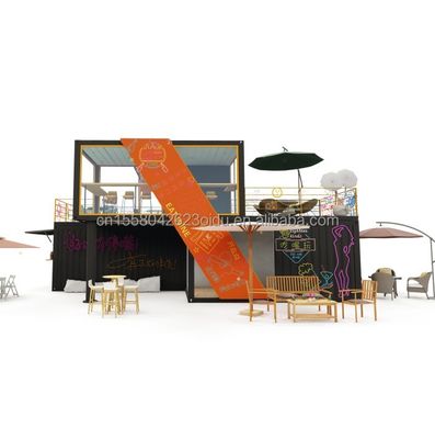 Modified 20 Foot 40 Foot Prefab Shipping Container Pop Up Coffee Shop Restaurant Mobile Container Bar for Modified Design