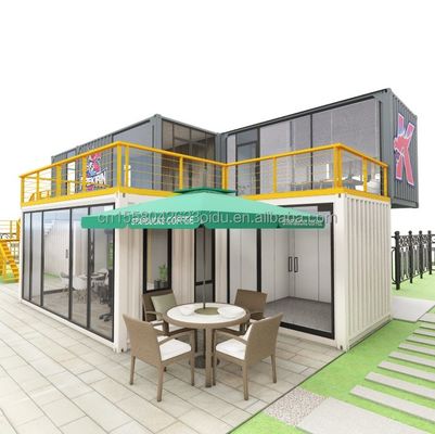 Galvanized Steel Square Tubes Main Structure for Custom Hotel Container House Design and Construction