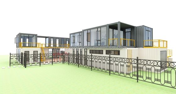 Galvanized Steel Square Tubes Main Structure for Custom Hotel Container House Design and Construction