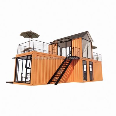Customized Sloping Roof Steel Structure Villa Wall 50/75/100mm Wave Sandwich Panel Bathroom and 3 Bedroom Container House