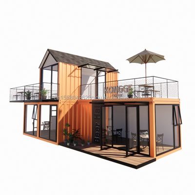 Customized Sloping Roof Steel Structure Villa Wall 50/75/100mm Wave Sandwich Panel Bathroom and 3 Bedroom Container House