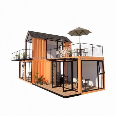 Customized Sloping Roof Steel Structure Villa Wall 50/75/100mm Wave Sandwich Panel Bathroom and 3 Bedroom Container House
