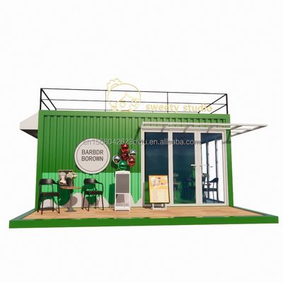 50/75/100mm Wave Sandwich Panel Wall 20ft Portable Container Clothing Store Prefabricated Mobile Store Pop Up Retail Store