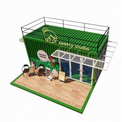 50/75/100mm Wave Sandwich Panel Wall 20ft Portable Container Clothing Store Prefabricated Mobile Store Pop Up Retail Store