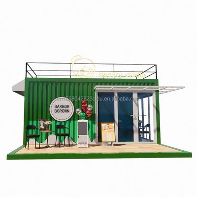 50/75/100mm Wave Sandwich Panel Wall 20ft Portable Container Clothing Store Prefabricated Mobile Store Pop Up Retail Store